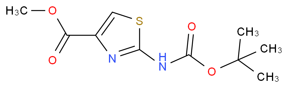 2-TERT-BUTOXYCARBONYLAMINOTHIAZOLE-4-CARBOXYLIC ACID METHYL ESTER_分子结构_CAS_850429-62-8)