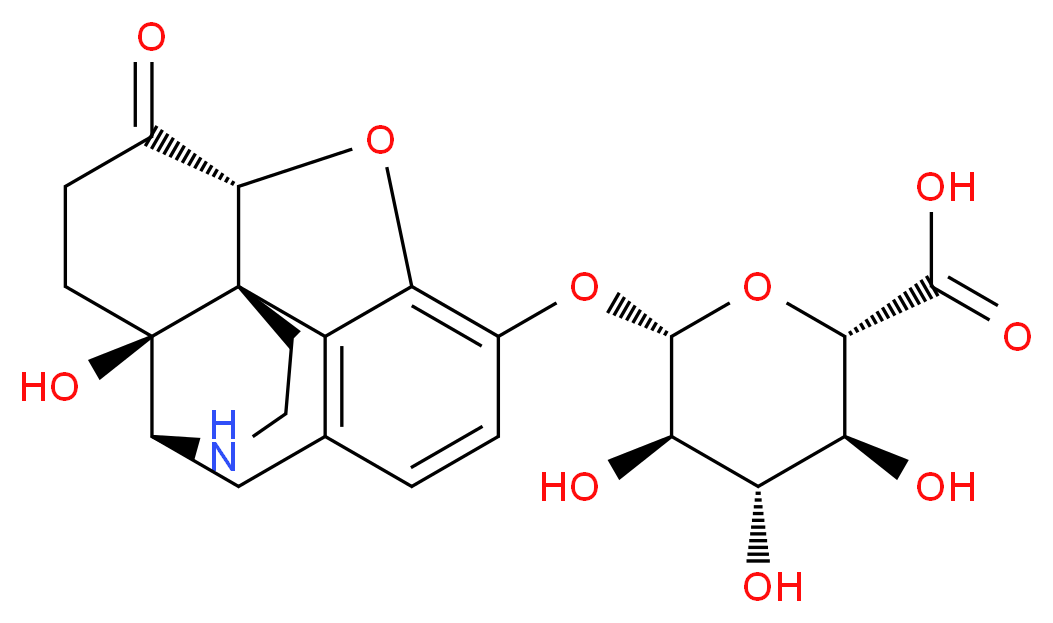 Noroxymorphone β-D-Glucuronide_分子结构_CAS_76636-08-3)