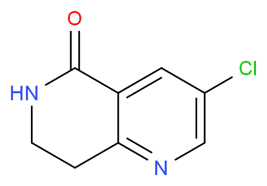 3-CHLORO-7,8-DIHYDRO-1,6-NAPHTHYRIDIN-5(6H)-ONE_分子结构_CAS_)