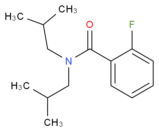 2-Fluoro-N,N-diisobutylbenzamide_分子结构_CAS_541536-23-6)