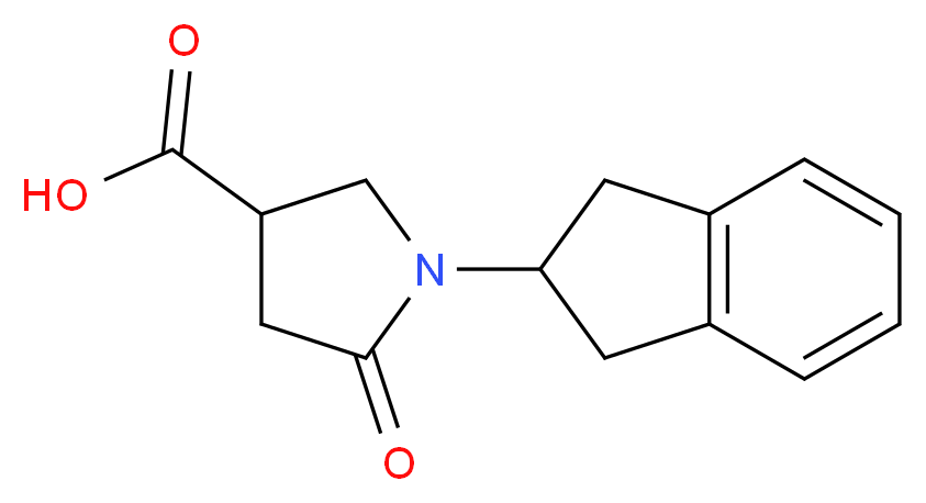 1-(2,3-dihydro-1H-inden-2-yl)-5-oxopyrrolidine-3-carboxylic acid_分子结构_CAS_566154-69-6