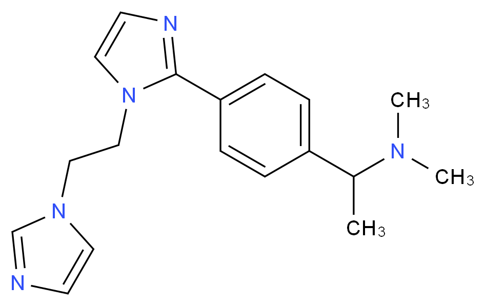 1-(4-{1-[2-(1H-imidazol-1-yl)ethyl]-1H-imidazol-2-yl}phenyl)-N,N-dimethylethanamine_分子结构_CAS_)