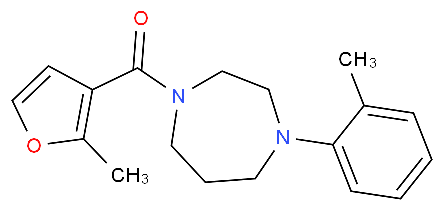 1-(2-methyl-3-furoyl)-4-(2-methylphenyl)-1,4-diazepane_分子结构_CAS_)