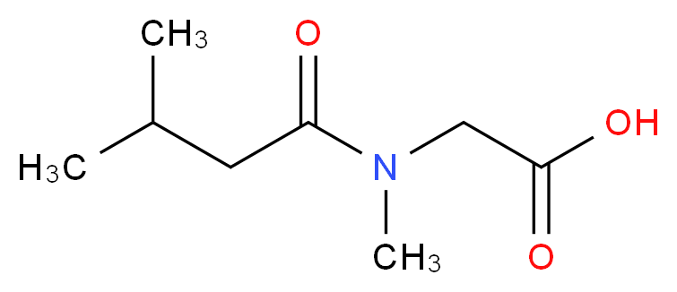 2-(N,3-dimethylbutanamido)acetic acid_分子结构_CAS_88127-29-1