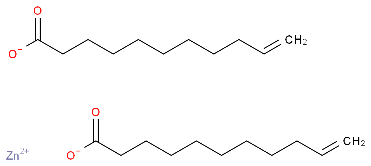 zinc(2+) ion bis(undec-10-enoate)_分子结构_CAS_557-08-4