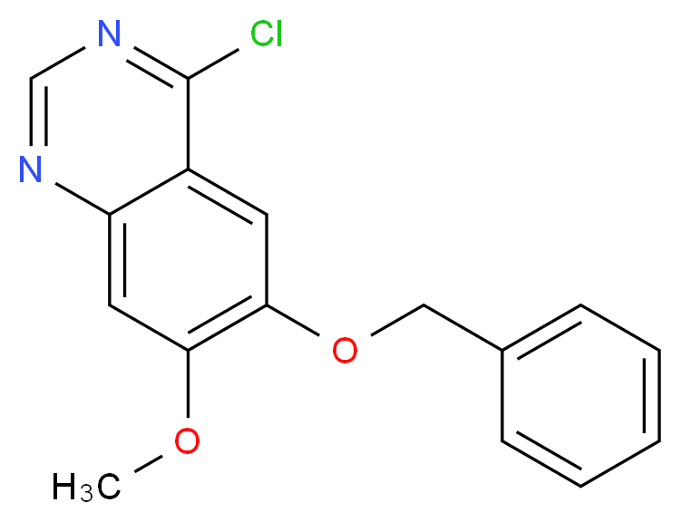 4-CHLORO-7-METHOXY-6-BENZYLOXYQUINAZOLINE_分子结构_CAS_286371-65-1)