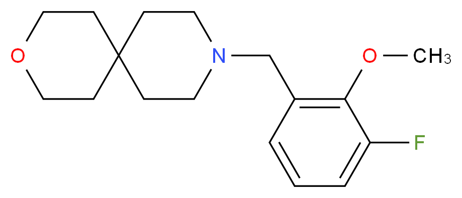 9-(3-fluoro-2-methoxybenzyl)-3-oxa-9-azaspiro[5.5]undecane_分子结构_CAS_)