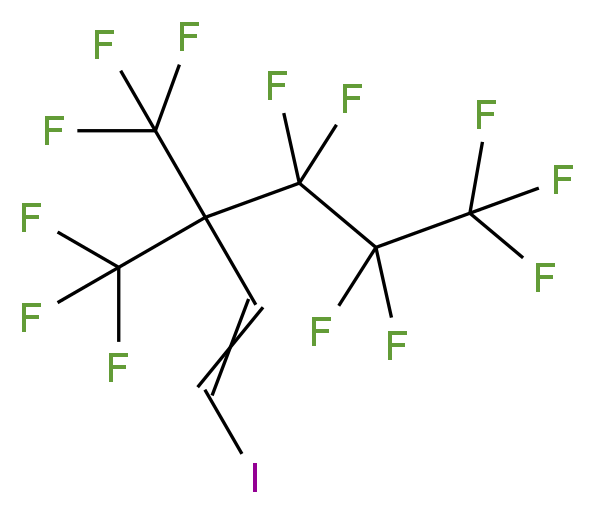 4,4,5,5,6,6,6-heptafluoro-1-iodo-3,3-bis(trifluoromethyl)hex-1-ene_分子结构_CAS_126681-21-8