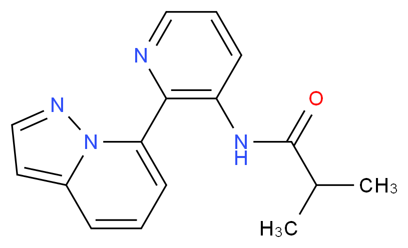 2-methyl-N-(2-pyrazolo[1,5-a]pyridin-7-yl-3-pyridinyl)propanamide_分子结构_CAS_)
