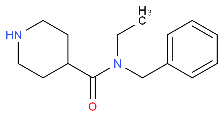 N-benzyl-N-ethylpiperidine-4-carboxamide_分子结构_CAS_429639-61-2)