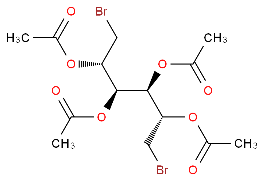 (2S,3R,4R,5S)-2,4,5-tris(acetyloxy)-1,6-dibromohexan-3-yl acetate_分子结构_CAS_7139-63-1