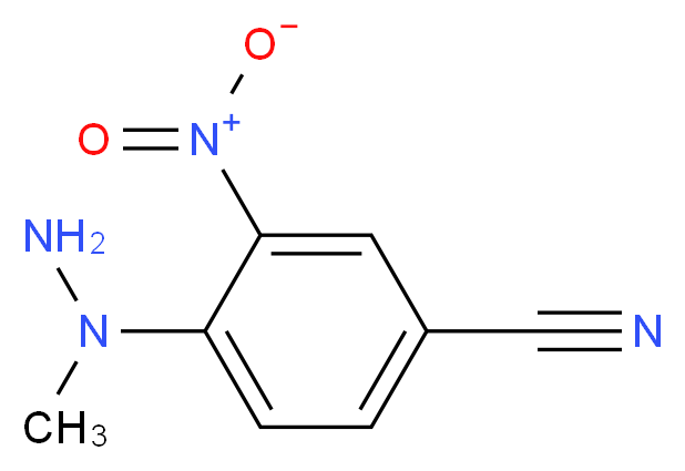 4-(1-methylhydrazin-1-yl)-3-nitrobenzonitrile_分子结构_CAS_130200-95-2