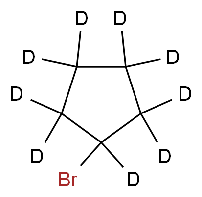 1-bromo(<sup>2</sup>H<sub>9</sub>)cyclopentane_分子结构_CAS_35468-44-1