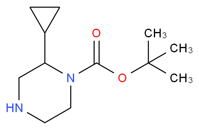 2-CYCLOPROPYL-PIPERAZINE-1-CARBOXYLIC ACID TERT-BUTYL ESTER_分子结构_CAS_886779-93-7)