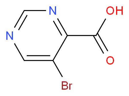 5-Bromo-4-pyrimidinecarboxylic acid_分子结构_CAS_64224-60-8)
