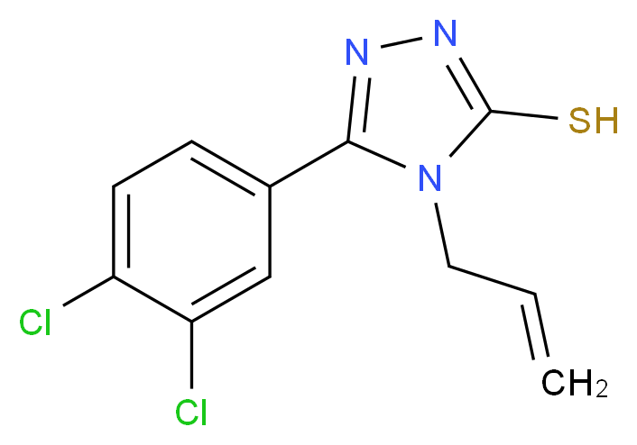 4-Allyl-5-(3,4-dichlorophenyl)-4H-1,2,4-triazole-3-thiol_分子结构_CAS_)