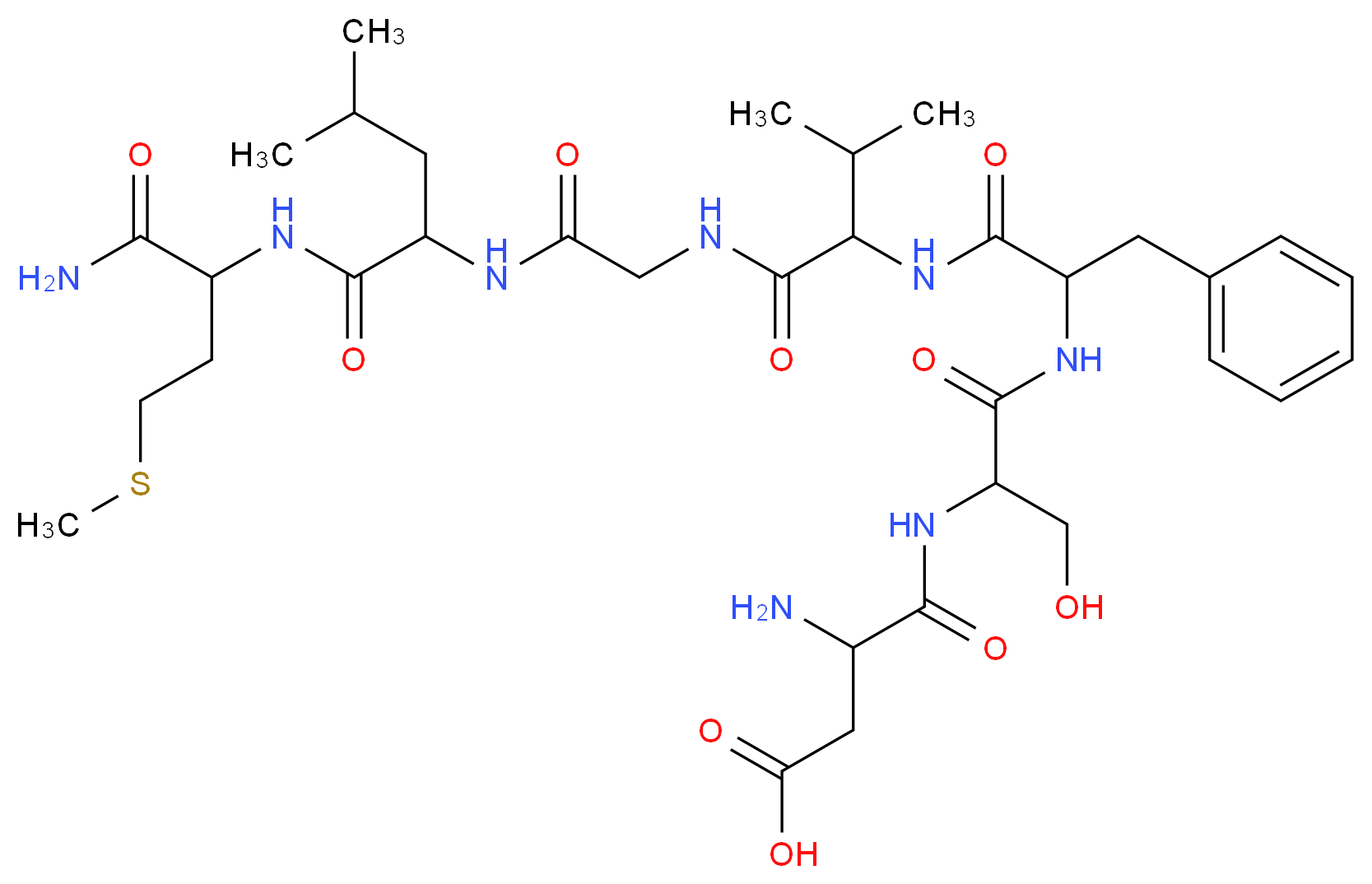 α-Neurokinin Fragment 4-10_分子结构_CAS_97559-35-8)