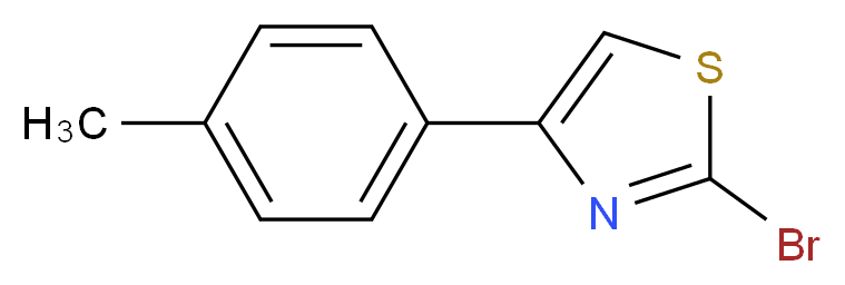 2-BROMO-4-(4-METHYLPHENYL)THIAZOLE_分子结构_CAS_101862-33-3)