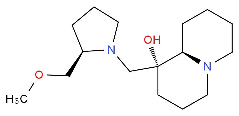 (1R,9aR)-1-{[(2R)-2-(methoxymethyl)pyrrolidin-1-yl]methyl}octahydro-2H-quinolizin-1-ol_分子结构_CAS_)