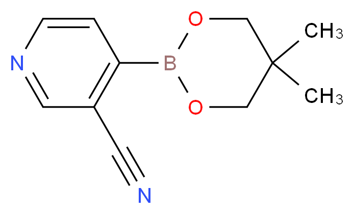 4-(5,5-dimethyl-1,3,2-dioxaborinan-2-yl)pyridine-3-carbonitrile_分子结构_CAS_868944-73-4
