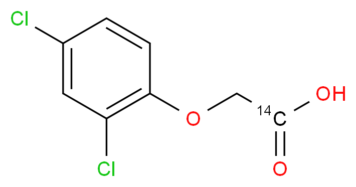 2,4-Dichlorophenoxyacetic acid-carboxy-14C_分子结构_CAS_54745-01-6)