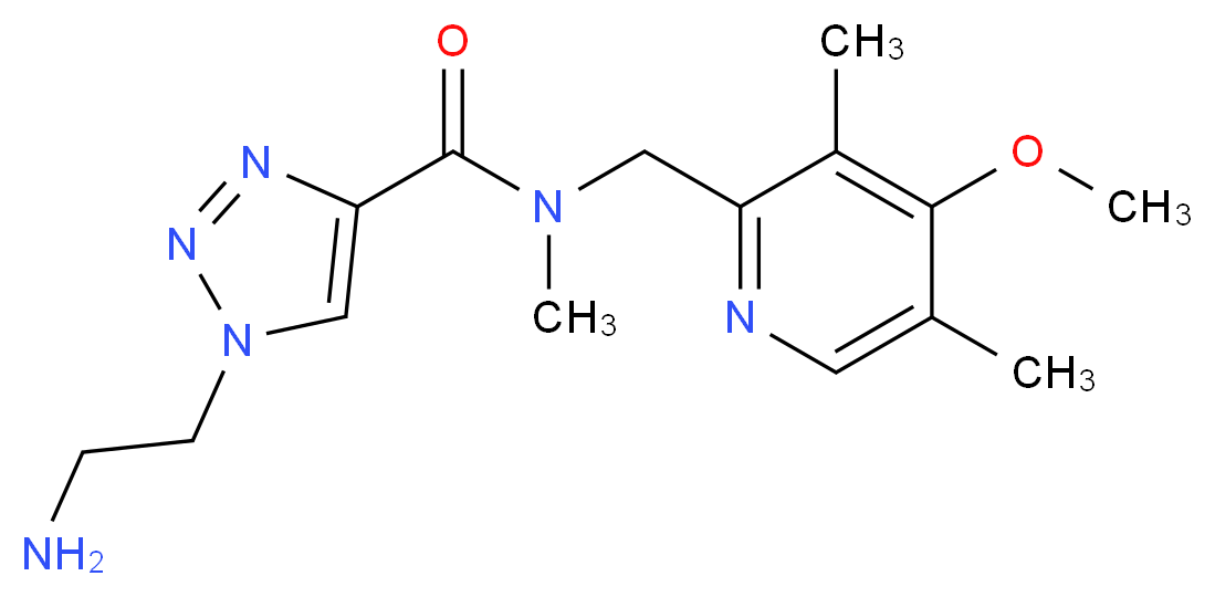 1-(2-aminoethyl)-N-[(4-methoxy-3,5-dimethylpyridin-2-yl)methyl]-N-methyl-1H-1,2,3-triazole-4-carboxamide_分子结构_CAS_)