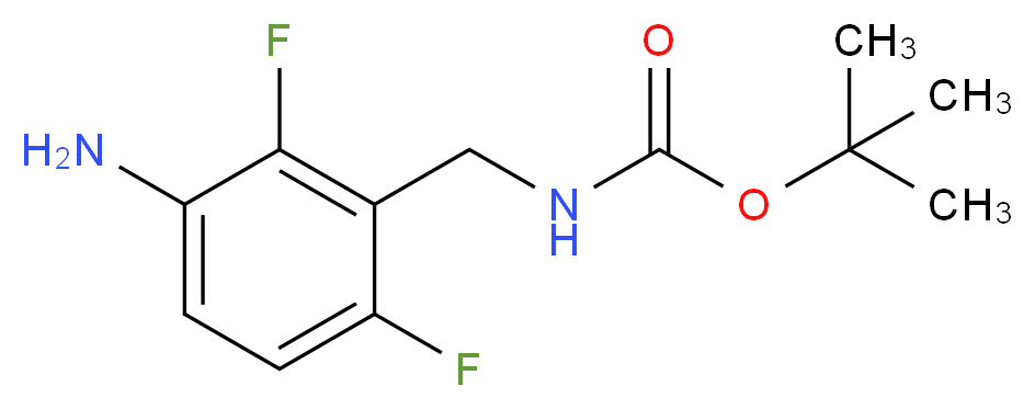 tert-butyl N-[(3-amino-2,6-difluorophenyl)methyl]carbamate_分子结构_CAS_401909-38-4