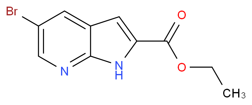 Ethyl 5-bromo-1H-pyrrolo[2,3-b]pyridine-2-carboxylate_分子结构_CAS_1222175-21-4)