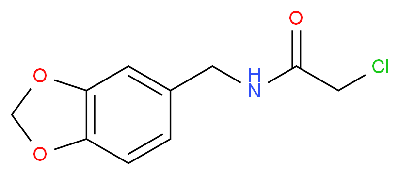 N-(2H-1,3-benzodioxol-5-ylmethyl)-2-chloroacetamide_分子结构_CAS_40023-03-8