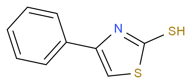 2-巯基-4-苯基噻唑_分子结构_CAS_2103-88-0)