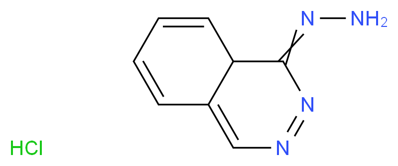 1-hydrazinylidene-1,8a-dihydrophthalazine hydrochloride_分子结构_CAS_304-20-1