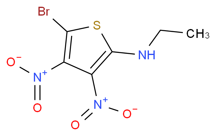 N2-ethyl-5-bromo-3,4-dinitrothiophen-2-amine_分子结构_CAS_)