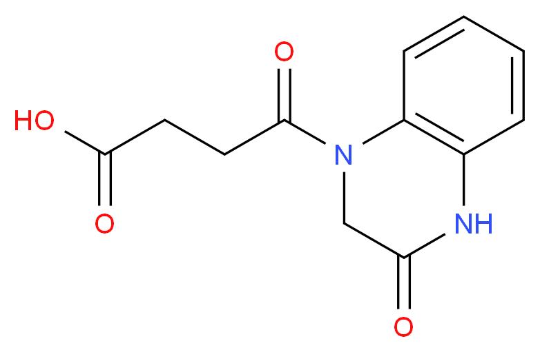 4-Oxo-4-(3-oxo-3,4-dihydro-2H-quinoxalin-1-yl)-butyric acid_分子结构_CAS_462068-46-8)