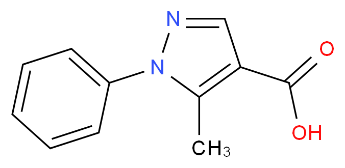 5-Methyl-1-phenyl-1H-pyrazole-4-carboxylic acid_分子结构_CAS_91138-00-0)