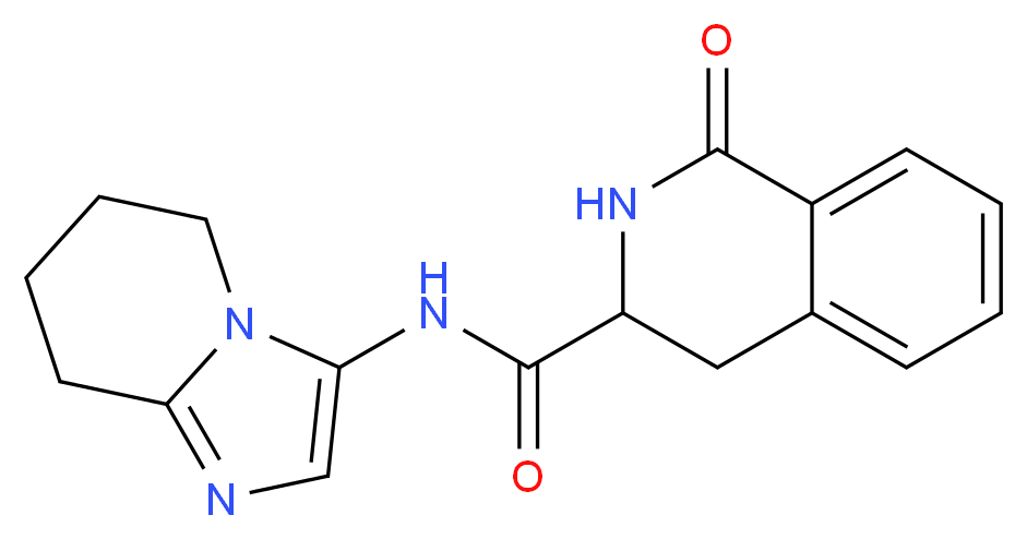 1-oxo-N-(5,6,7,8-tetrahydroimidazo[1,2-a]pyridin-3-yl)-1,2,3,4-tetrahydroisoquinoline-3-carboxamide_分子结构_CAS_)