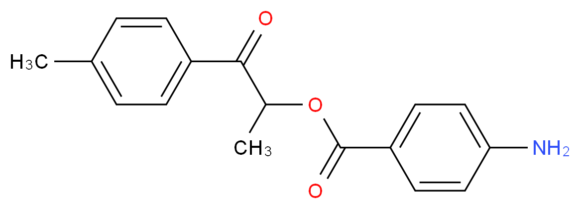 1-Methyl-2-(4-methylphenyl)-2-oxoethyl 4-aminobenzoate_分子结构_CAS_)