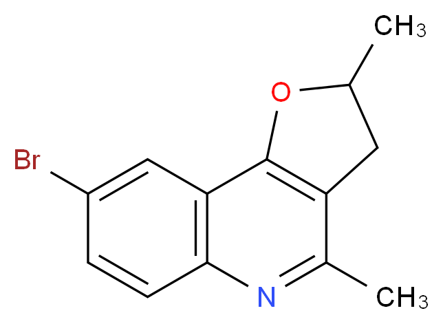 8-bromo-2,4-dimethyl-2H,3H-furo[3,2-c]quinoline_分子结构_CAS_332898-44-9