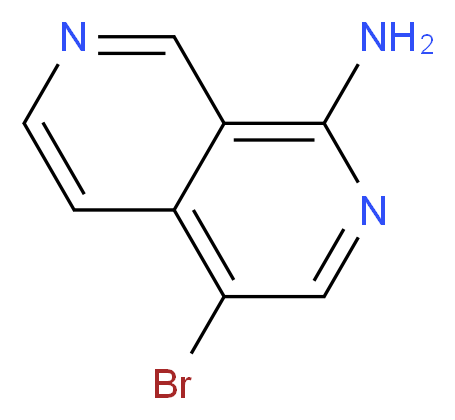 4-Bromo-2,7-naphthyridin-1-amine_分子结构_CAS_959558-28-2)