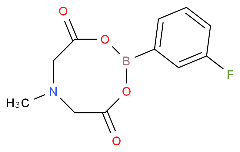 2-(3-fluorophenyl)-6-methyl-1,3,6,2-dioxazaborocane-4,8-dione_分子结构_CAS_1313614-50-4