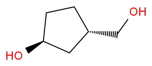 (1S,3S)-3-(hydroxymethyl)cyclopentan-1-ol_分子结构_CAS_1007125-14-5