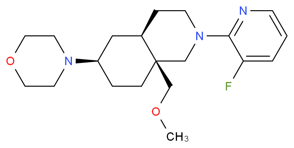 (4aR*,6R*,8aS*)-2-(3-fluoropyridin-2-yl)-8a-(methoxymethyl)-6-morpholin-4-yldecahydroisoquinoline_分子结构_CAS_)