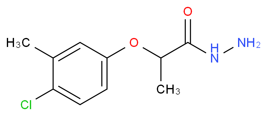 2-(4-Chloro-3-methylphenoxy)propanohydrazide_分子结构_CAS_)