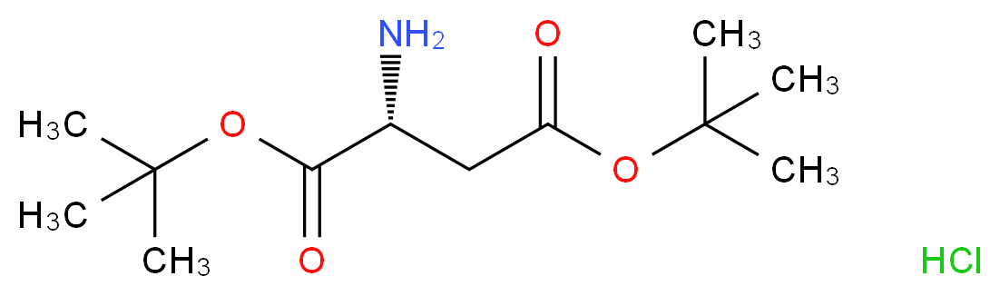 1,4-di-tert-butyl (2R)-2-aminobutanedioate hydrochloride_分子结构_CAS_135904-71-1