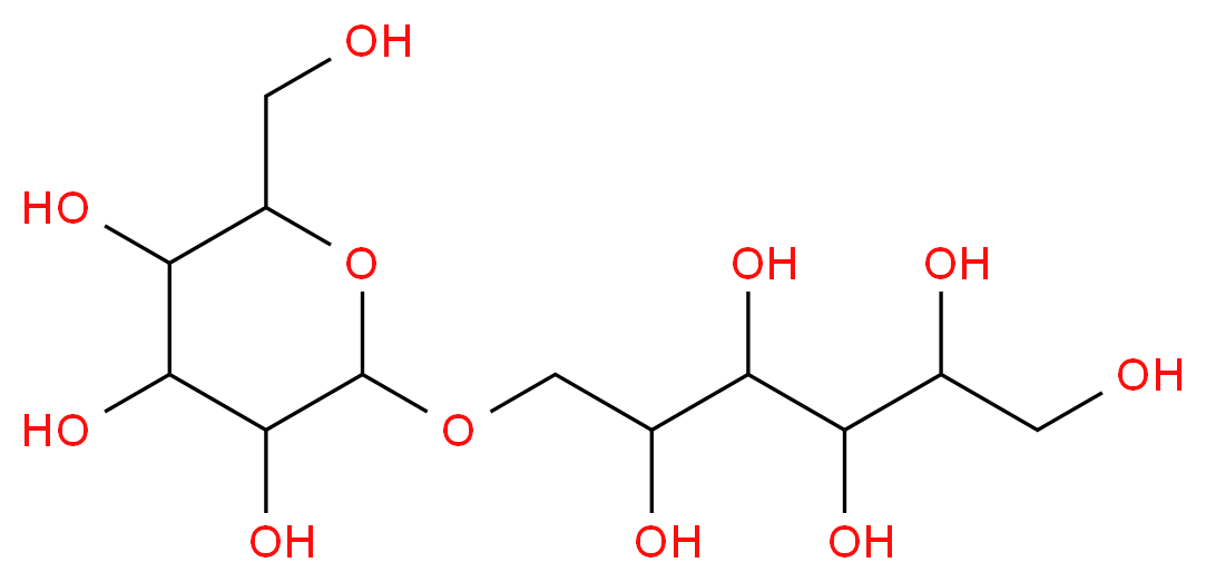 6-{[3,4,5-trihydroxy-6-(hydroxymethyl)oxan-2-yl]oxy}hexane-1,2,3,4,5-pentol_分子结构_CAS_534-73-6