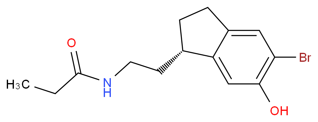 (S)-N-[2-(5-Bromo-2,3-dihydro-6-hydroxy-1H-inden-1-yl)ethyl]propanamide_分子结构_CAS_196597-84-9)