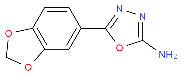 5-(1,3-benzodioxol-5-yl)-1,3,4-oxadiazol-2-amine_分子结构_CAS_80987-71-9)