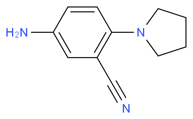 5-amino-2-(pyrrolidin-1-yl)benzonitrile_分子结构_CAS_219921-68-3