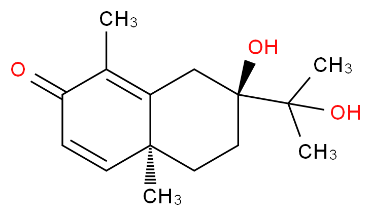 (4aS,7S)-7-hydroxy-7-(2-hydroxypropan-2-yl)-1,4a-dimethyl-2,4a,5,6,7,8-hexahydronaphthalen-2-one_分子结构_CAS_816456-90-3