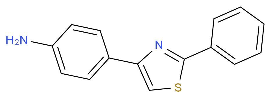 4-(2-phenyl-1,3-thiazol-4-yl)aniline_分子结构_CAS_25021-48-1