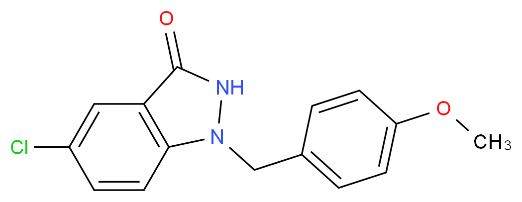 5-chloro-1-[(4-methoxyphenyl)methyl]-2,3-dihydro-1H-indazol-3-one_分子结构_CAS_1032-83-3